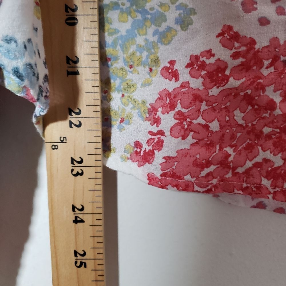 Lucky Brand Abstract Print Long Sleeve Chiffon Flowy Casual Blouse Size S - Picture 6 of 7